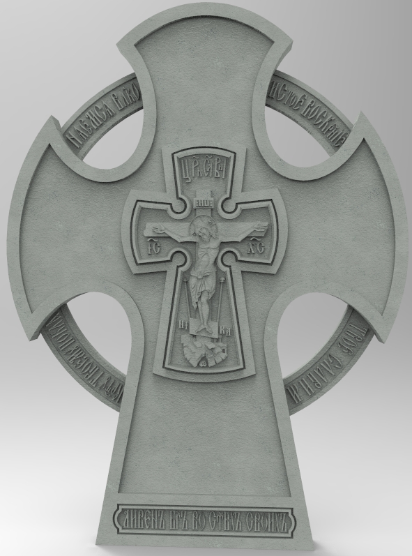 Религия 2, крест - мощевик на 42 свячей stl модель